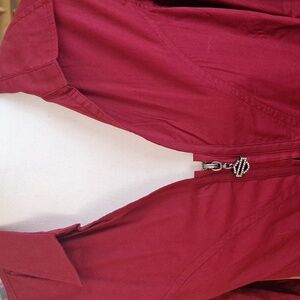 Harley Davidson Red Blouse Size M